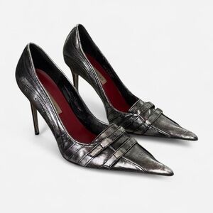 Steve Madden gun metal pointy toe heels